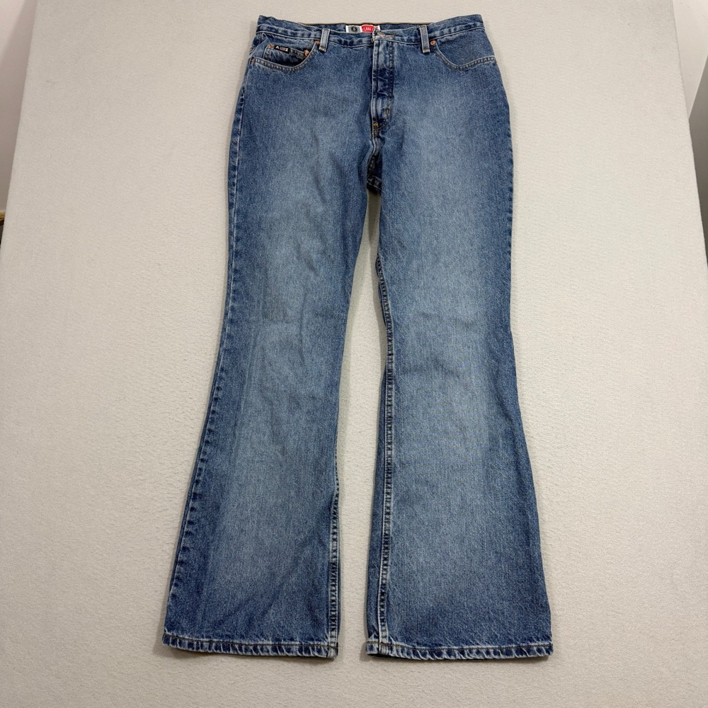 Vintage Arizona Jean Co Jeans Women's 15 (34x34) Flare Leg Denim y2k Bell Bottom